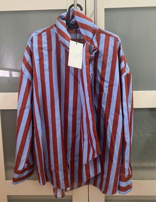 Blusa Zara Rayas Lazo Talla XL