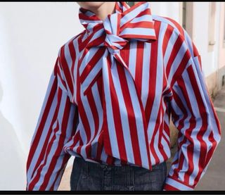 Blusa Zara Rayas Lazo Talla XL