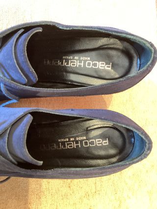Zapatos vintage Paco Herrero, Talla 38, de ante
