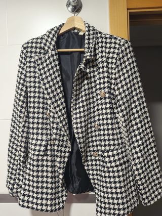 Chaqueta traje estampado pata de gallo Talla M