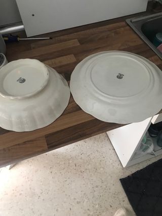 ganga! 2Piezas La Cartuja Aurora Porcelana Beige