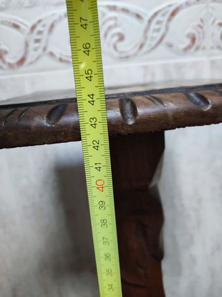 Soporte plantas madera tallado a mano muy antiguo