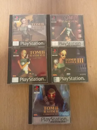 Lote 5 Juegos Tomb Raider PS1 (Español)