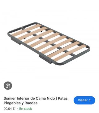 Somier Nido Plegable con Ruedas y colchon