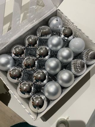 BOLAS DE NAVIDAD, plata