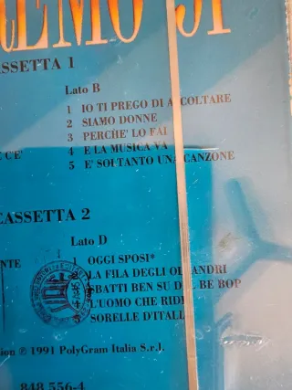 Sanremo ’91 Canta Sanremo 1991 - 2MC musicassette