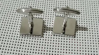 Gemelos S.T. Dupont Cuadrados Plata y Negro