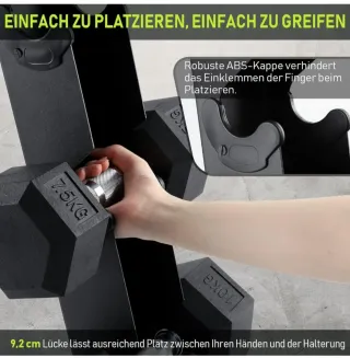 Supporto per 12 manubri nuovo.