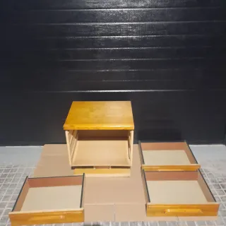 52x42x60cm Mesita de noche de madera