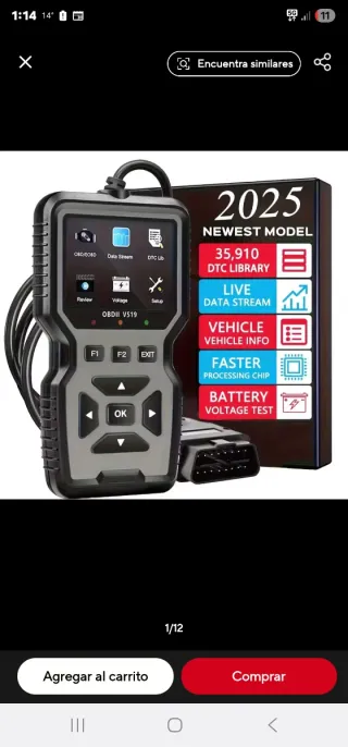 Escáner OBDII V519 2025