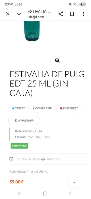 Estivalia Eau de Toilette Puig 25ml