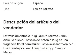 Estivalia Eau de Toilette Puig 25ml