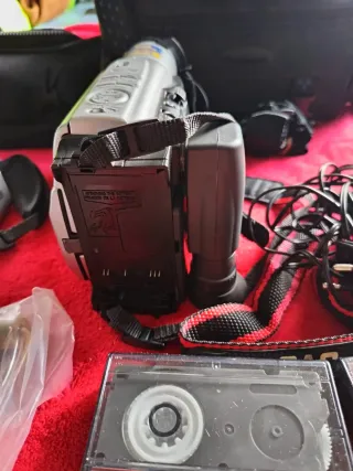 Videocámaras JVC Plata/Azul + Accesorios