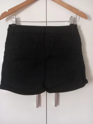 Short vaquero push-up negro XL