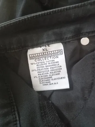 Short vaquero push-up negro XL