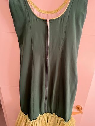 Vestido Flamenca Verde con Volantes