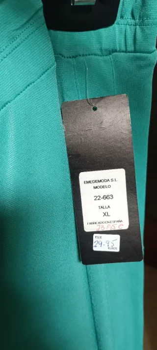 Pantalón Eme de Moda Verde Talla XL