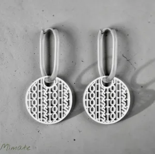 Pendientes Tous Aro Plata y Blanco