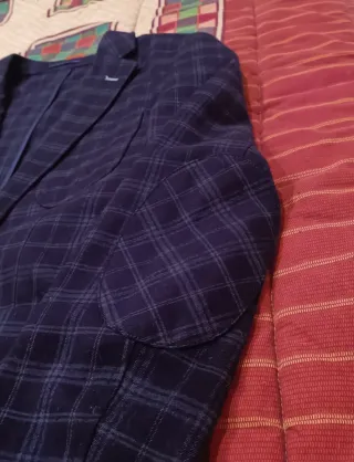 Americana blazer cuadros azul marino talla M