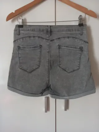 Short vaquero push-up gris XL