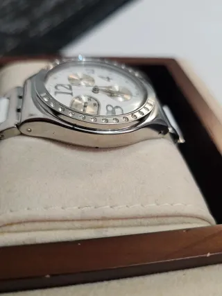 Swatch Chrono 2008 Reloj Plata Blanco