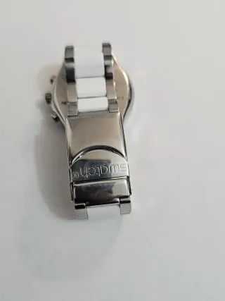 Swatch Chrono 2008 Reloj Plata Blanco