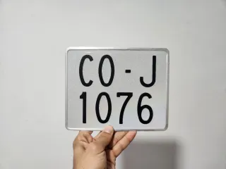 Matrícula moto clásica pre86