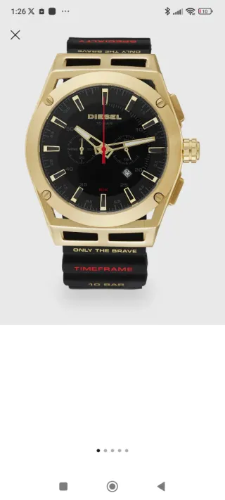 Reloj Diesel Dorado y Negro