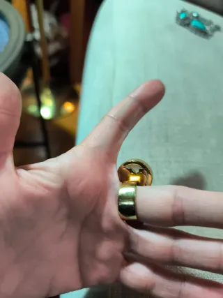 Anillo Tous Bright Dorado Piedra Morada