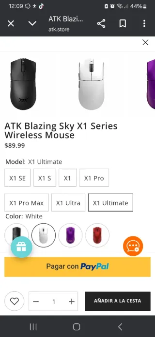 ATK X1 Ultimate Ratón Inalámbrico