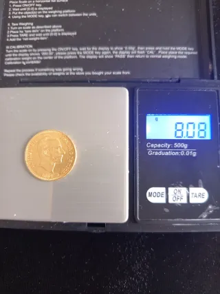 Moneda 25 Pesetas Oro Alfonso XII 1882