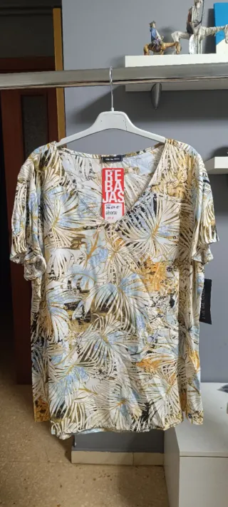 Blusa EMIL DE MODA Talla 46 Estampada