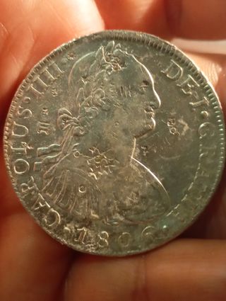 Moneda Plata 8 Reales Perú 1806 Lima JP