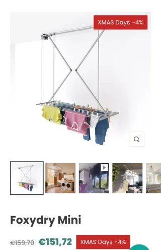 Tendedero de techo plegable