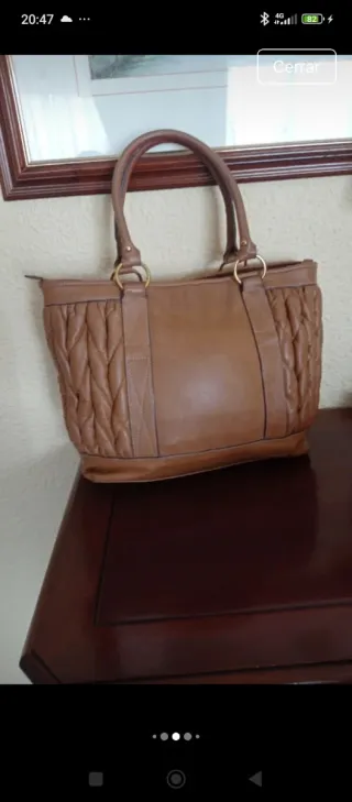 Bolso Piel Pierre Cardin Camel