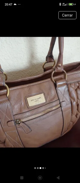 Bolso Piel Pierre Cardin Camel