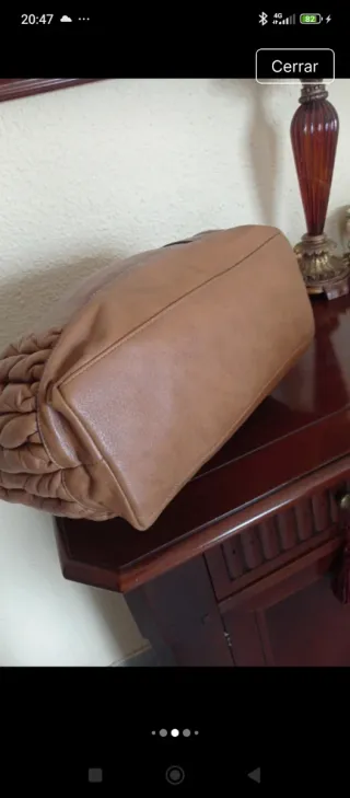 Bolso Piel Pierre Cardin Camel