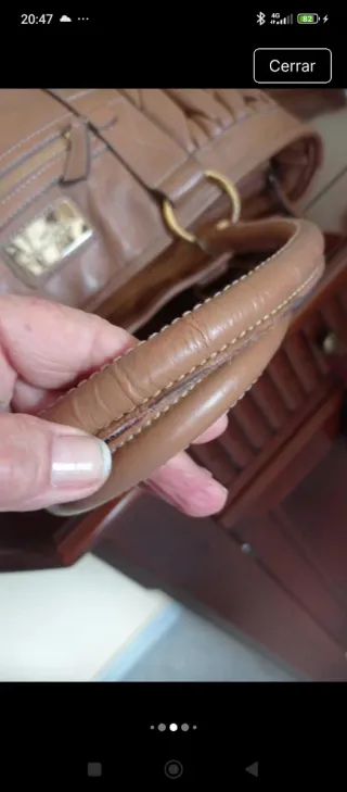 Bolso Piel Pierre Cardin Camel