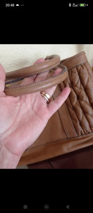 Bolso Piel Pierre Cardin Camel