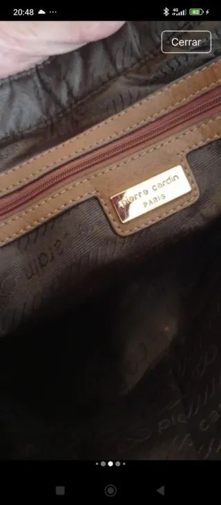 Bolso Piel Pierre Cardin Camel