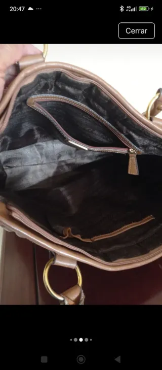 Bolso Piel Pierre Cardin Camel