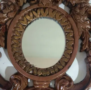 Specchiera vintage di forma ovale - stile Barocco