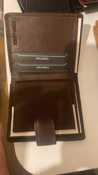 Cartera de piel de búfalo para hombre