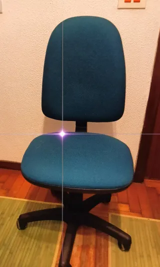 NUEVA Silla de oficina ergonómica azul y negra