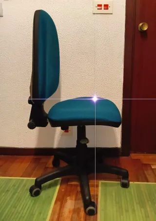NUEVA Silla de oficina ergonómica azul y negra