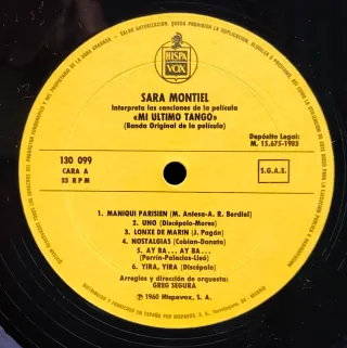 LP Sarita Montiel Mi Último Tango