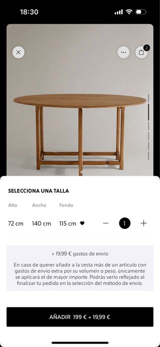 Mesa Zara Home madera