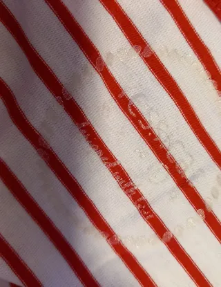 Camiseta Yessica C&A rayas manga 3/4