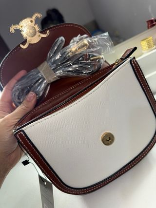 Bolso FORTUNE blanco y marrón