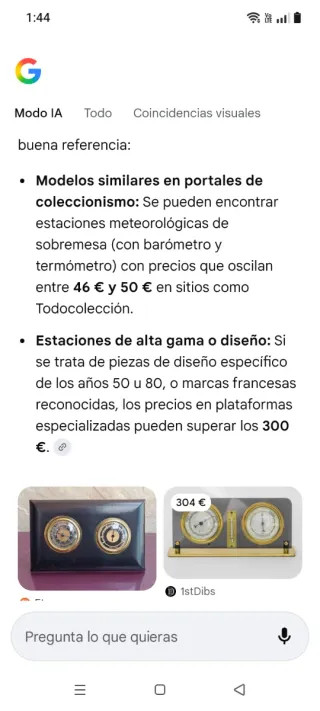 Barómetro y Termómetro Vintage Made in France